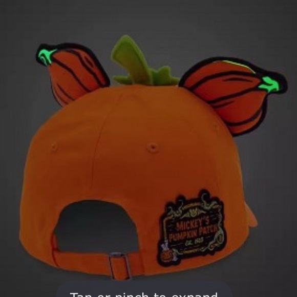 Disney 2024 MICKEY MOUSE 🎃 Pumpkin Glow in the Dark Baseball Hat Adult Size NEW - Picture 10 of 11